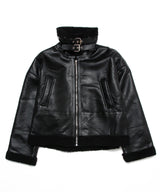 BLACK Mouton jacket