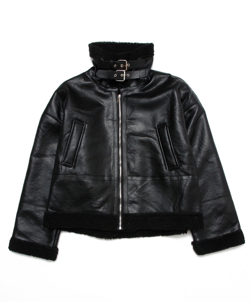 BLACK Mouton jacket