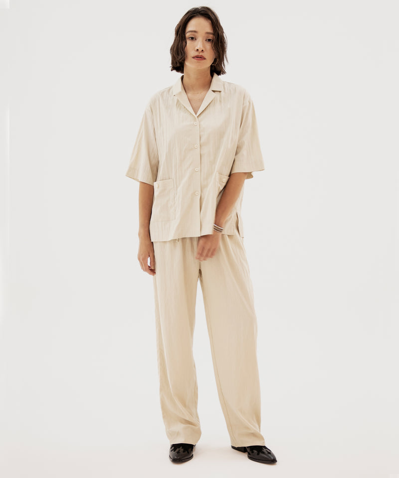 Loose fit  Short sleeves SHRT &  natural RELAX PANTS