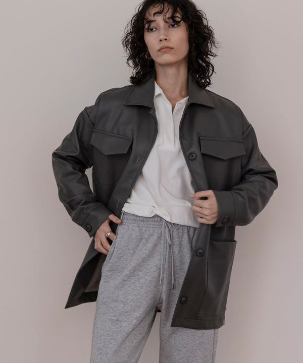 Boxy Leather Jacket