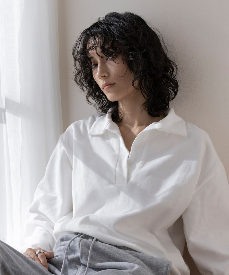 Half placket long sleeve