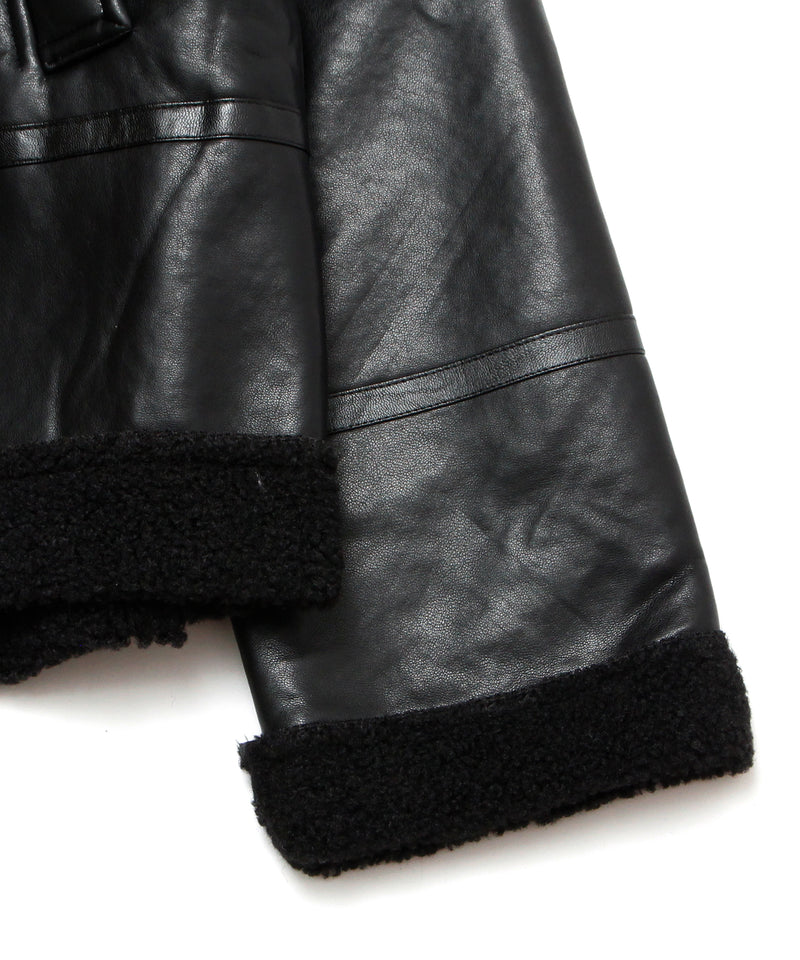 BLACK Mouton jacket
