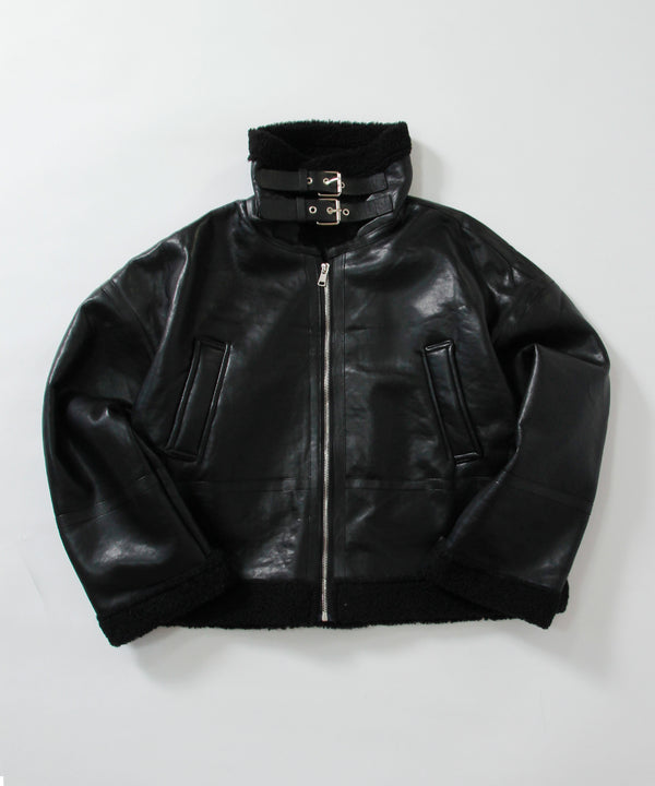 BLACK Mouton jacket