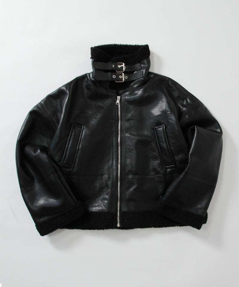 BLACK Mouton jacket