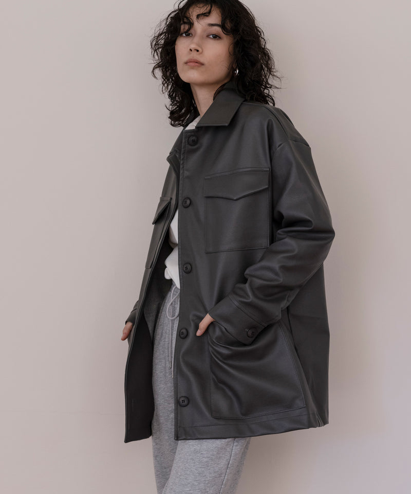 Boxy Leather Jacket