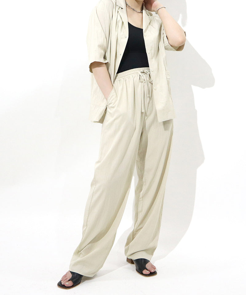 Loose fit  Short sleeves SHRT &  natural RELAX PANTS