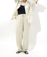 Loose fit  Short sleeves SHRT &  natural RELAX PANTS