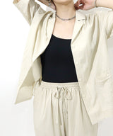 Loose fit  Short sleeves SHRT &  natural RELAX PANTS