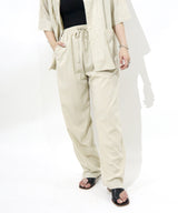 Loose fit  Short sleeves SHRT &  natural RELAX PANTS