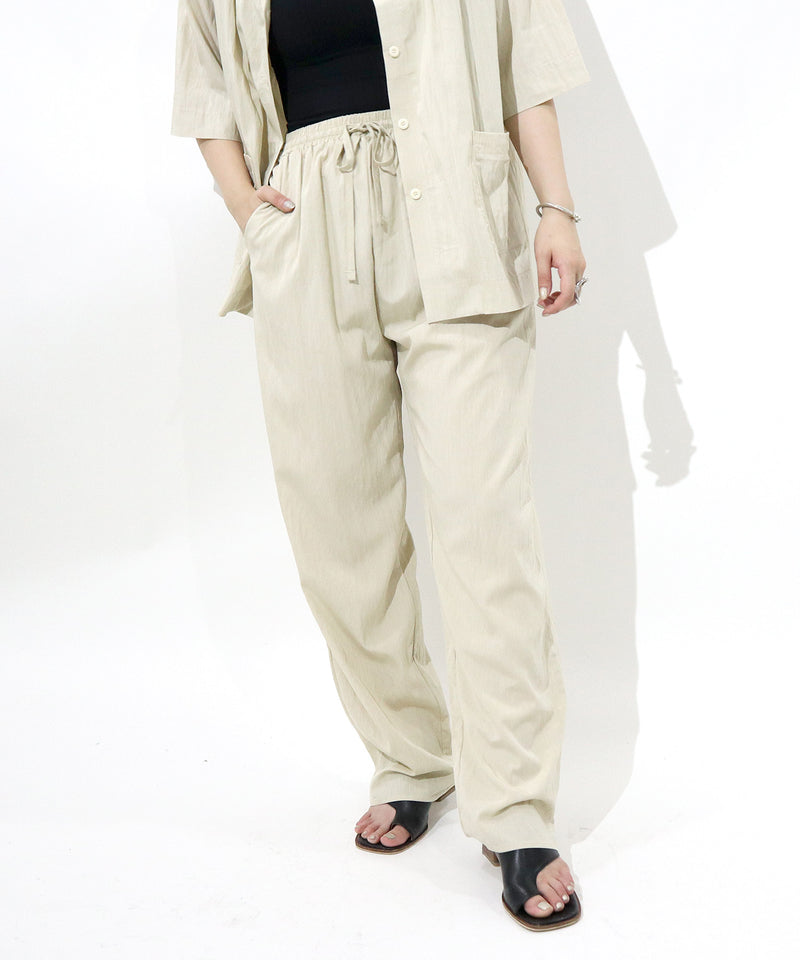 Loose fit  Short sleeves SHRT &  natural RELAX PANTS