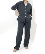 Loose fit  Short sleeves SHRT &  natural RELAX PANTS