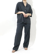 Loose fit  Short sleeves SHRT &  natural RELAX PANTS