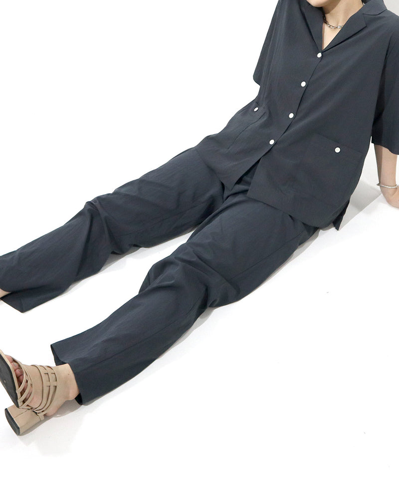 Loose fit  Short sleeves SHRT &  natural RELAX PANTS