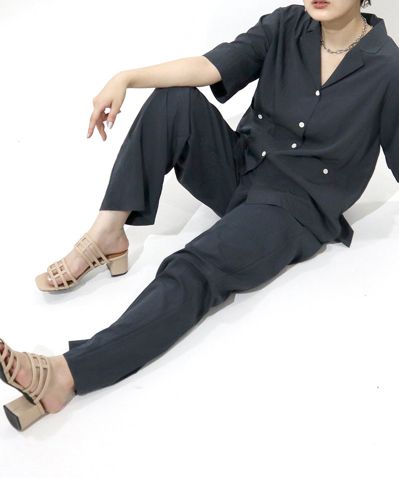 Loose fit  Short sleeves SHRT &  natural RELAX PANTS
