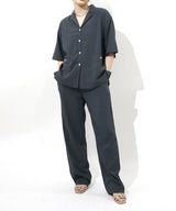 Loose fit  Short sleeves SHRT &  natural RELAX PANTS