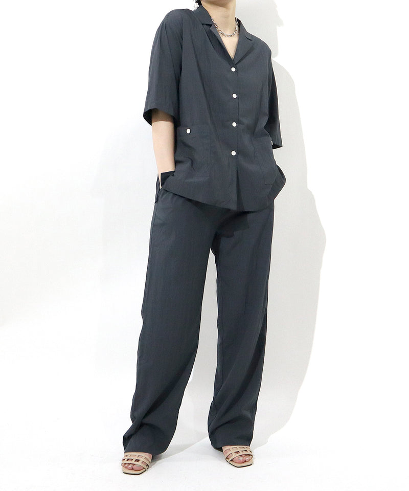 Loose fit  Short sleeves SHRT &  natural RELAX PANTS